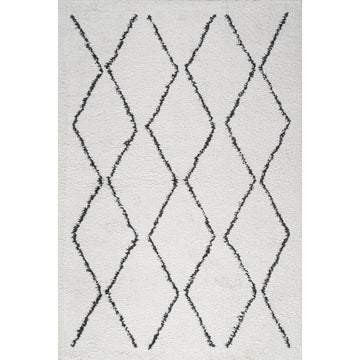 Catala Moroccan Diamond Shag Area Rug